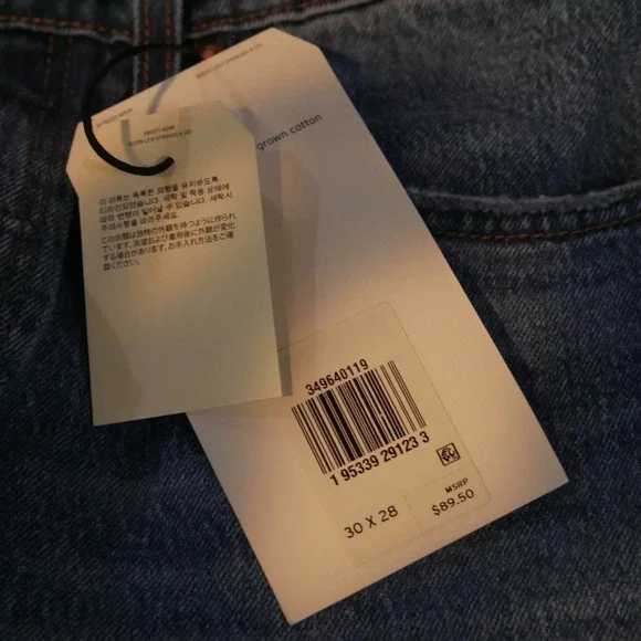 LEVI'S Premium NWT Wedgie Straight Blue Jeans Salsa Spice Size 30 - Picture 8 of 11